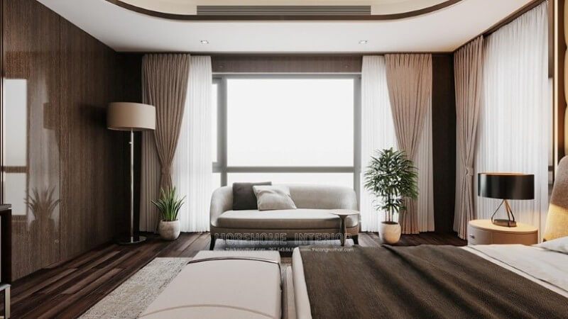 Sofa phòng ngủ bọc vải cao cấp cung cấp nhiều lợi ích cho người sử dụng.